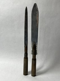 Homemade Ammo Shell Handled Knives
