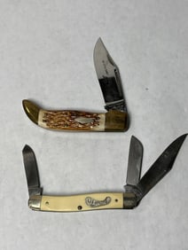 THE LITTLE BANDIT PARKER FROST & FRONTIER POCKET KNIVES LOT OF 2