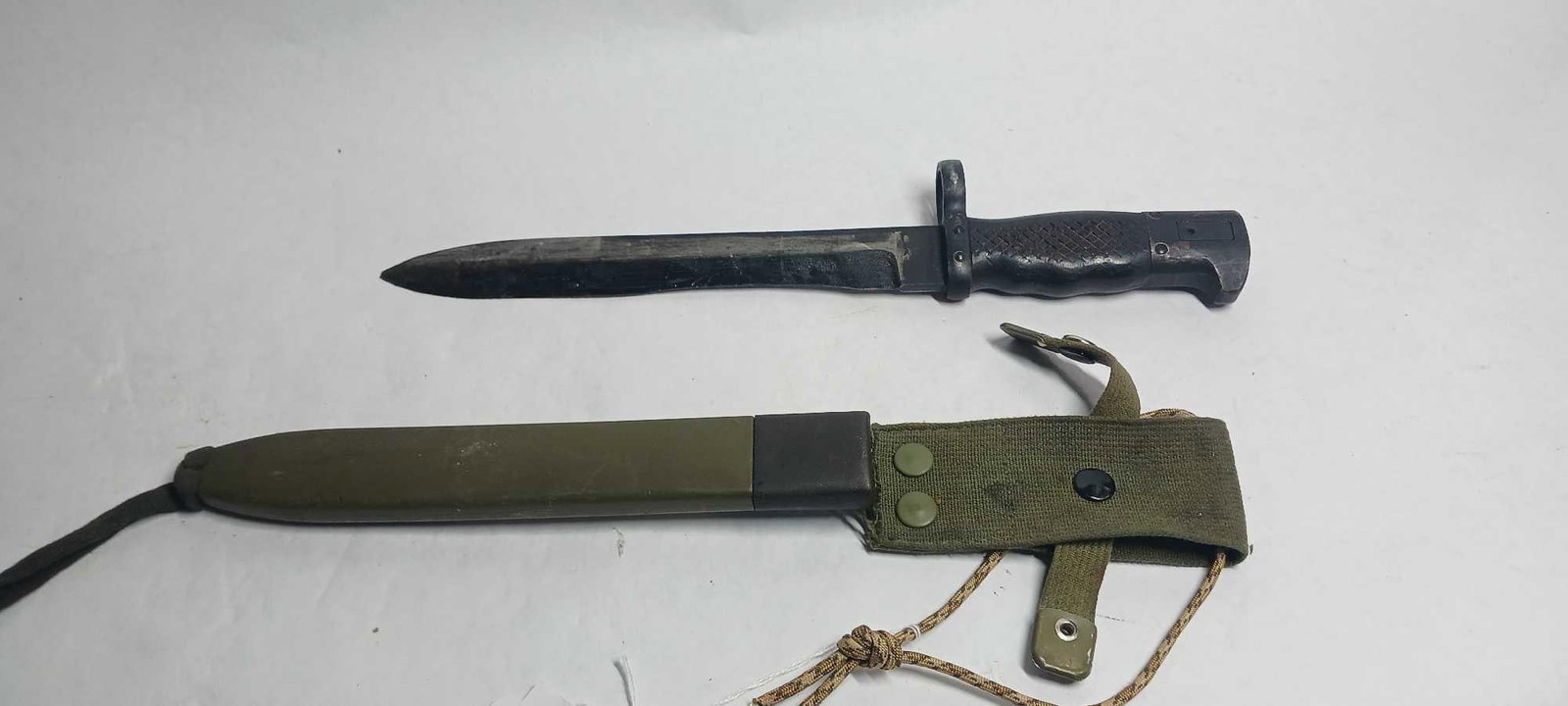 Spanish M1964 Cetme C Bayonet: 9 inch blade with sheath. F1207 19