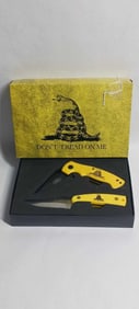 Dont Tread on Me Folding and Fixed Blade Knife Set