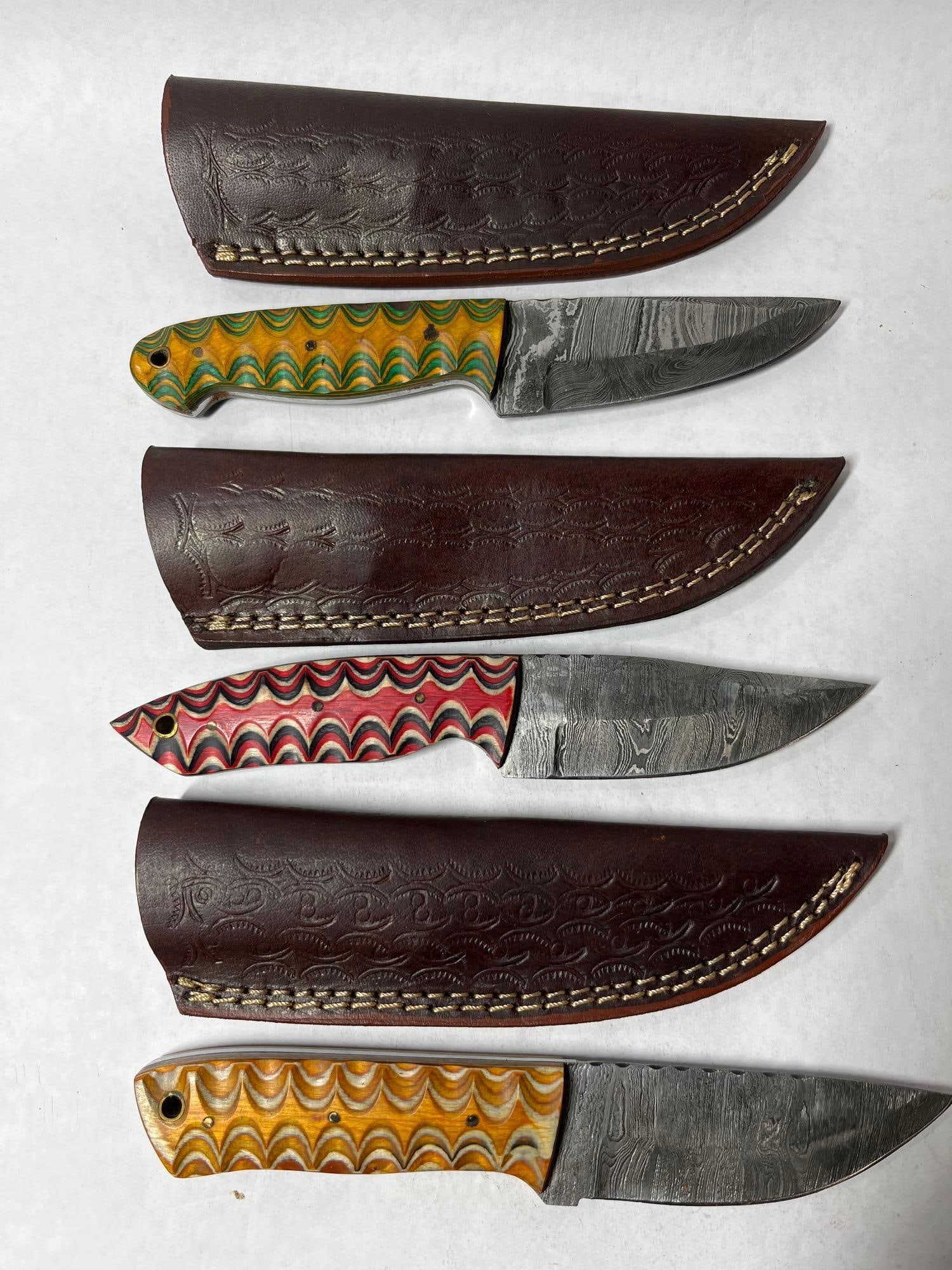 3 Hand Forged Damascus Blade knives (1 of 4)