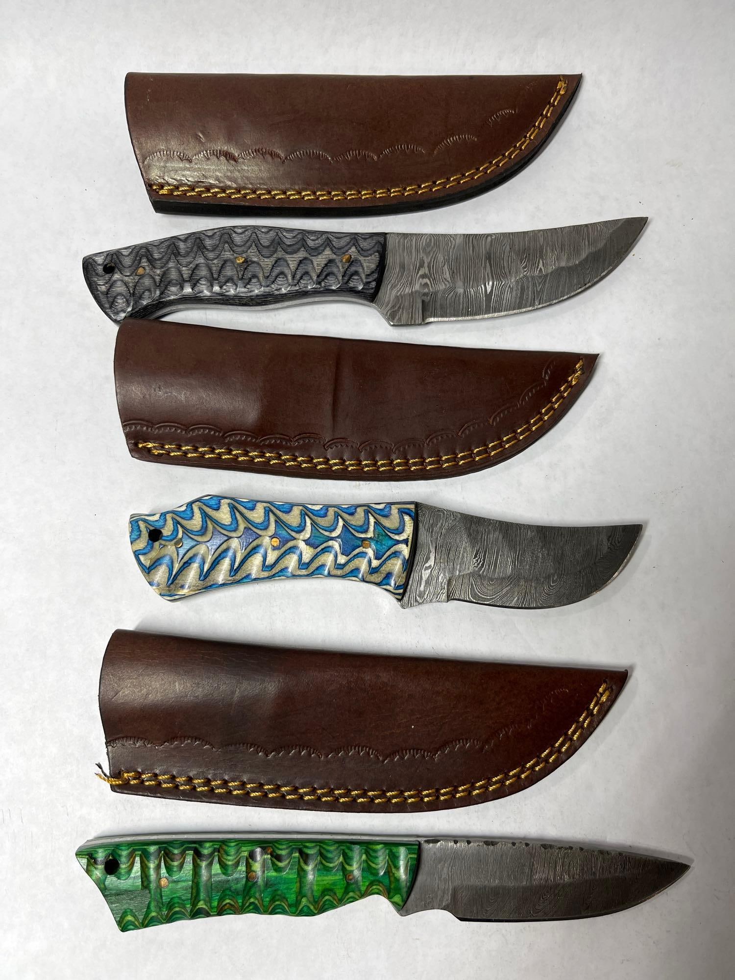 3 Hand Forged Damascus Blade knives (1 of 4)