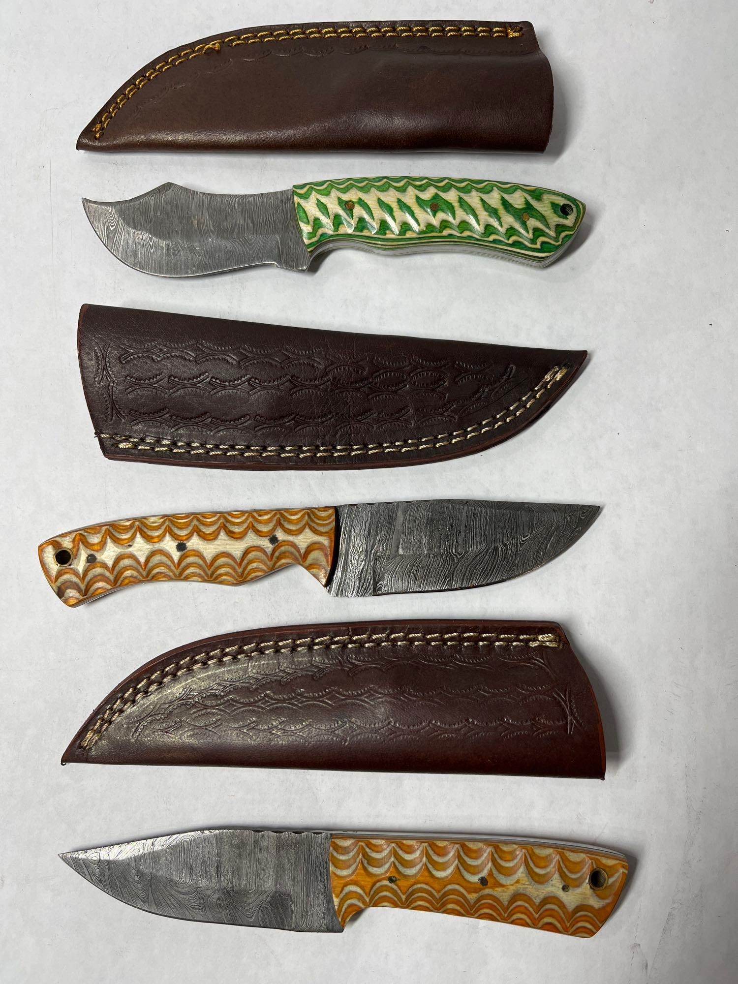 3 Hand Forged Damascus Blade knives (1 of 4)