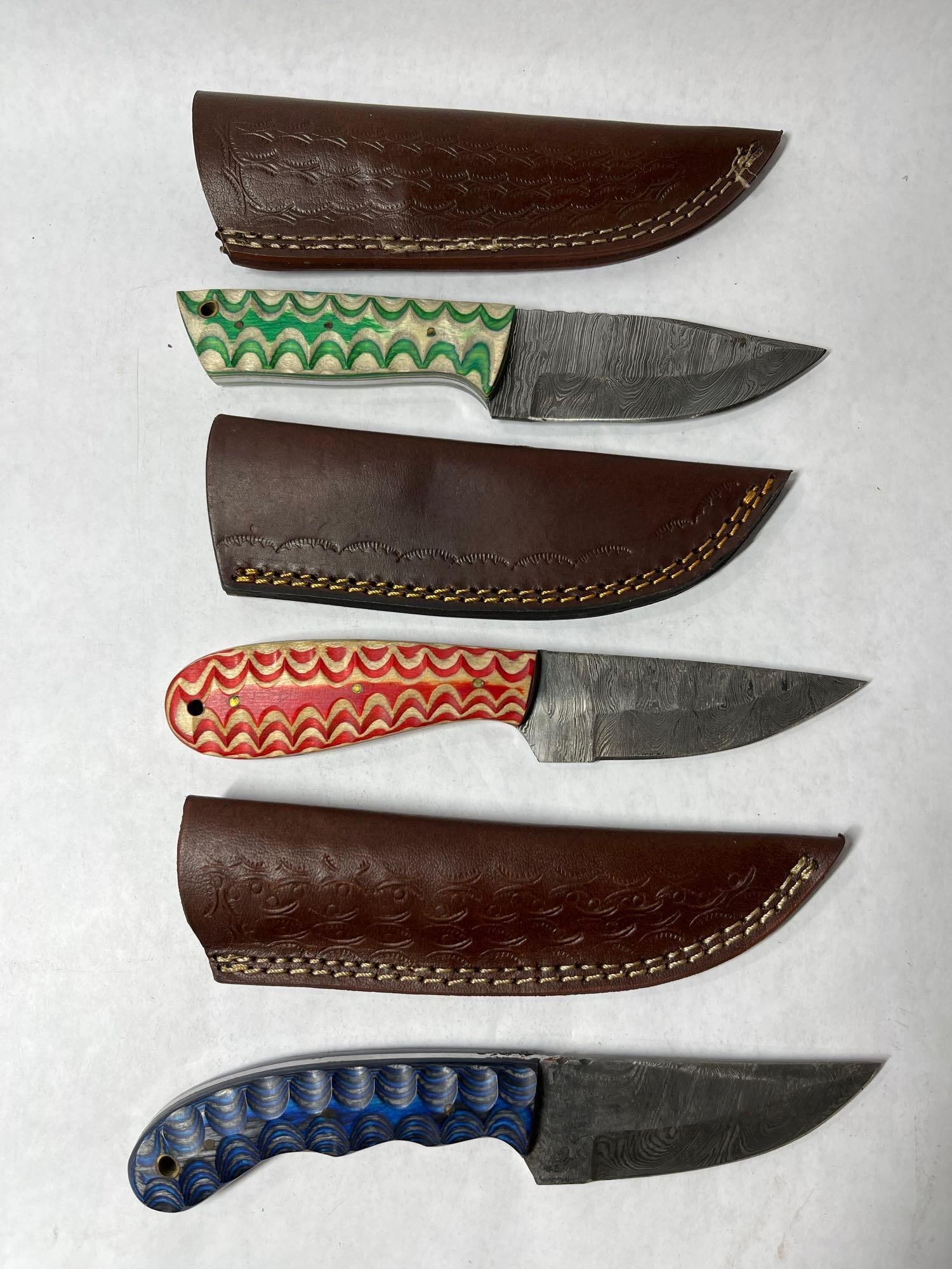 3 Hand Forged Damascus Blade knives (1 of 4)