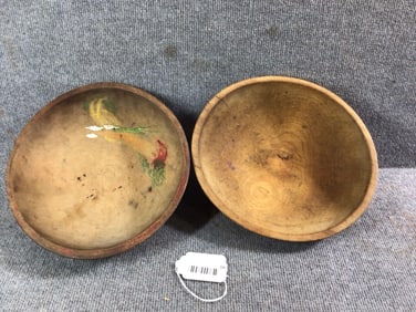 Great Pair of Wooden Dough Bowls