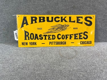 Arbuckles Roasted Coffee Tin Sign