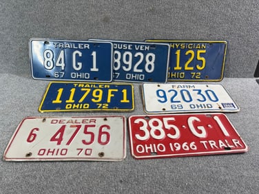 Physician, Farm, Trailer, and Dealer License Plates