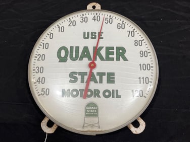 Quaker State Motor Oil Thermometer
