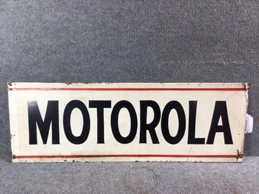 Motorola Hand Painted Double Sided Sign