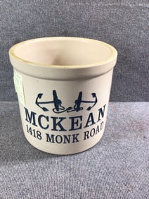 Rare Engraved Thomas R. Mckean Estate 2 Gallon Crock