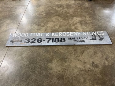 Wood, Coal, and Kerosene Stoves Wooden Store Sign
