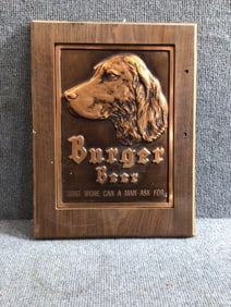 Burger Beer Embossed Sign