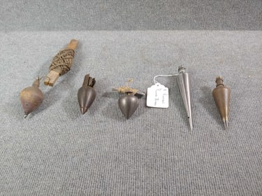 5 Older Plumb Bobs