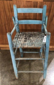 Robin Egg Blue Painted Childs Chair