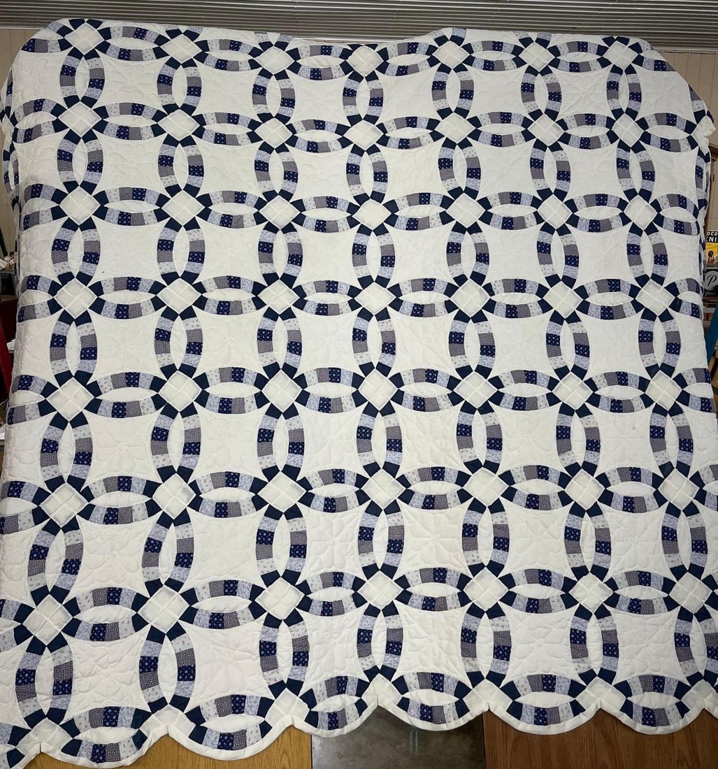 Double Wedding RIng Hand Stitched Quilt (1 of 6)