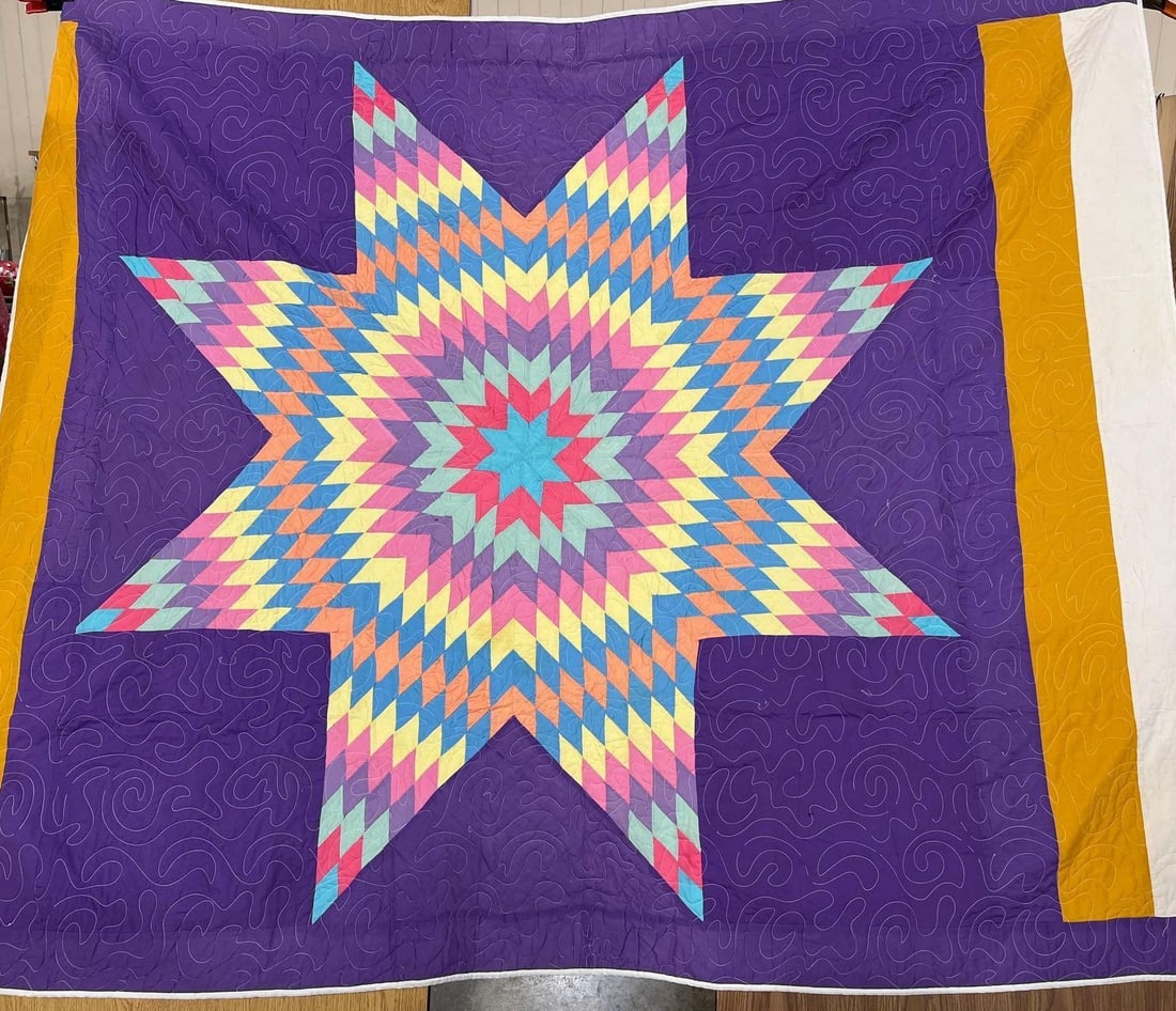 Lone Star Pattern Quilt (1 of 6)