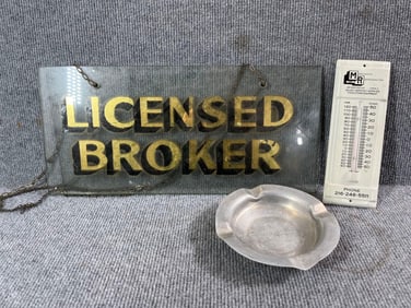 Reverse Painted Glass Sign & Local Advertising