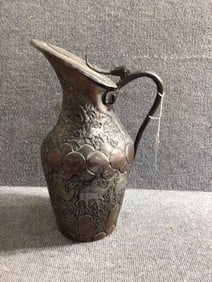 Ornate Dovetailed Copper Pitcher