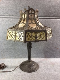 Art Deco Slag Glass Lamp