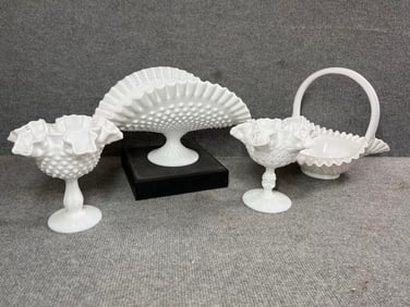 Fenton Baskets, Compote, and Fruit Dish