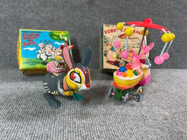 Early Mechanical Wind Up Easter Toys