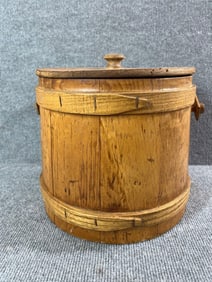 Great Lidded Wood Pantry Bucket