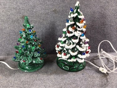 10 inch Ceramic Christmas Trees