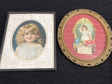 1902-1903 Framed Advertising Calendars