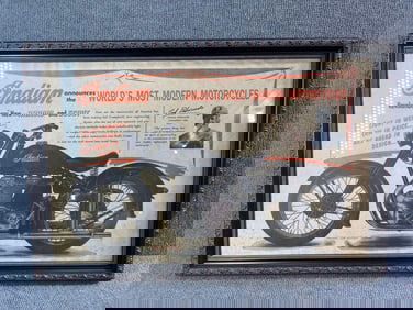 Indian Motorcycle Framed Advertisement