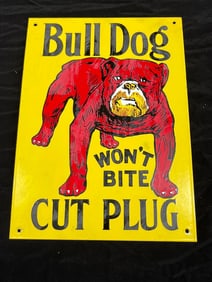 Bulldog Tobacco Porcelain Sign
