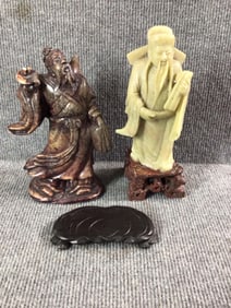 Stone Carved Immortal Asian FIgures