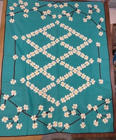 Hand Stitched Magnolia Blossom Quilt