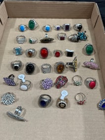 Gem, Stone, and Rhinestone Rings