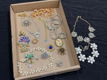 Rhinestone Jewelry and Vintage Brooches