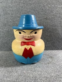 Antique Pottery Roly Poly Cookie Jar