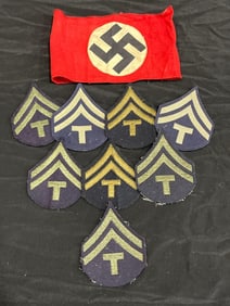 WW2 Third Reich German Armband and Army NCO Patches