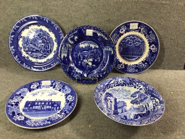 Copeland Spode & Staffordshire Flow Blue Serving Dishes