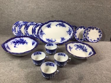 Stanley Pottery & Burgess & Leigh Flow Blue Dishes