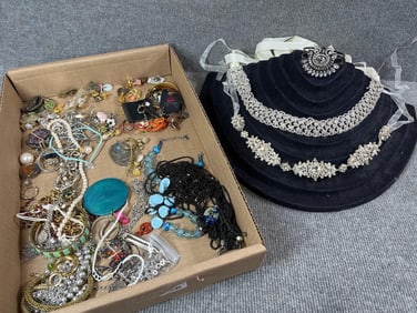 Bridal Belts, Boy Scout Pins, Art Glass and Costume Jewelry