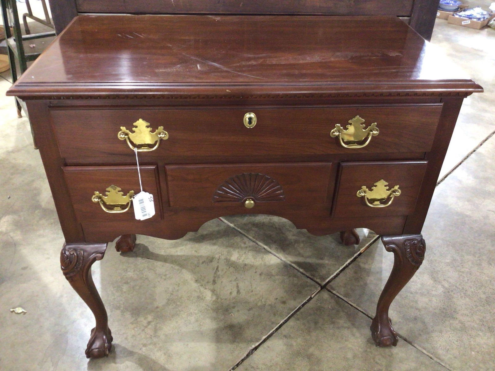 Harden Ball & Claw Mahogany Queen Anne Style Entry Table (1 of 7)