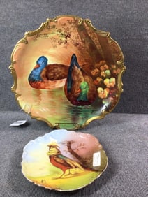 Limoges Game Bird Hand Painted Platters