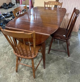 Hitchcock Drop leaf Table W 4 Chairs