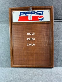 Pepsi Cola Pub Menu Board