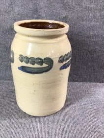 Cobalt decorated Stoneware Jar