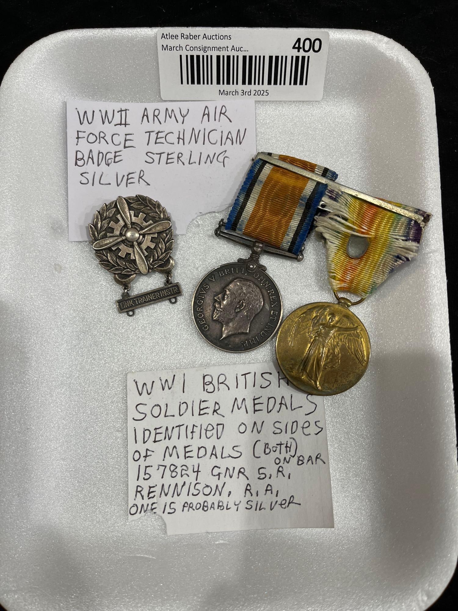 WW2 and WW1 Badges and medals (1 of 5)