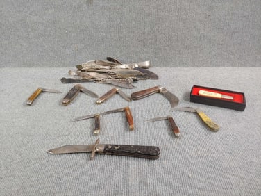 Schrade Scrimshaw and other pocket knives and utensils