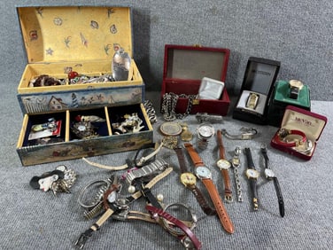 Watches, Brooches, and Vintage Jewelry