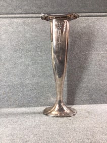 Chippendale Etched Trumpet Vase
