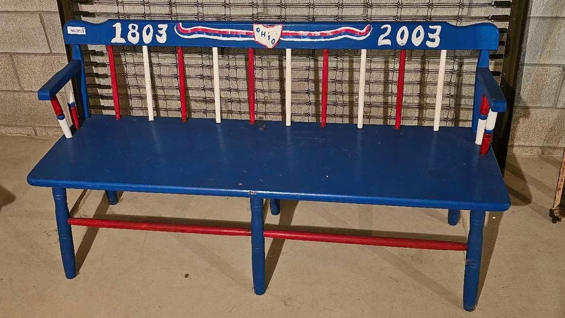 BICENTIANNIAL RED, WHITE, AND BLUE BENCH (1 of 4)
