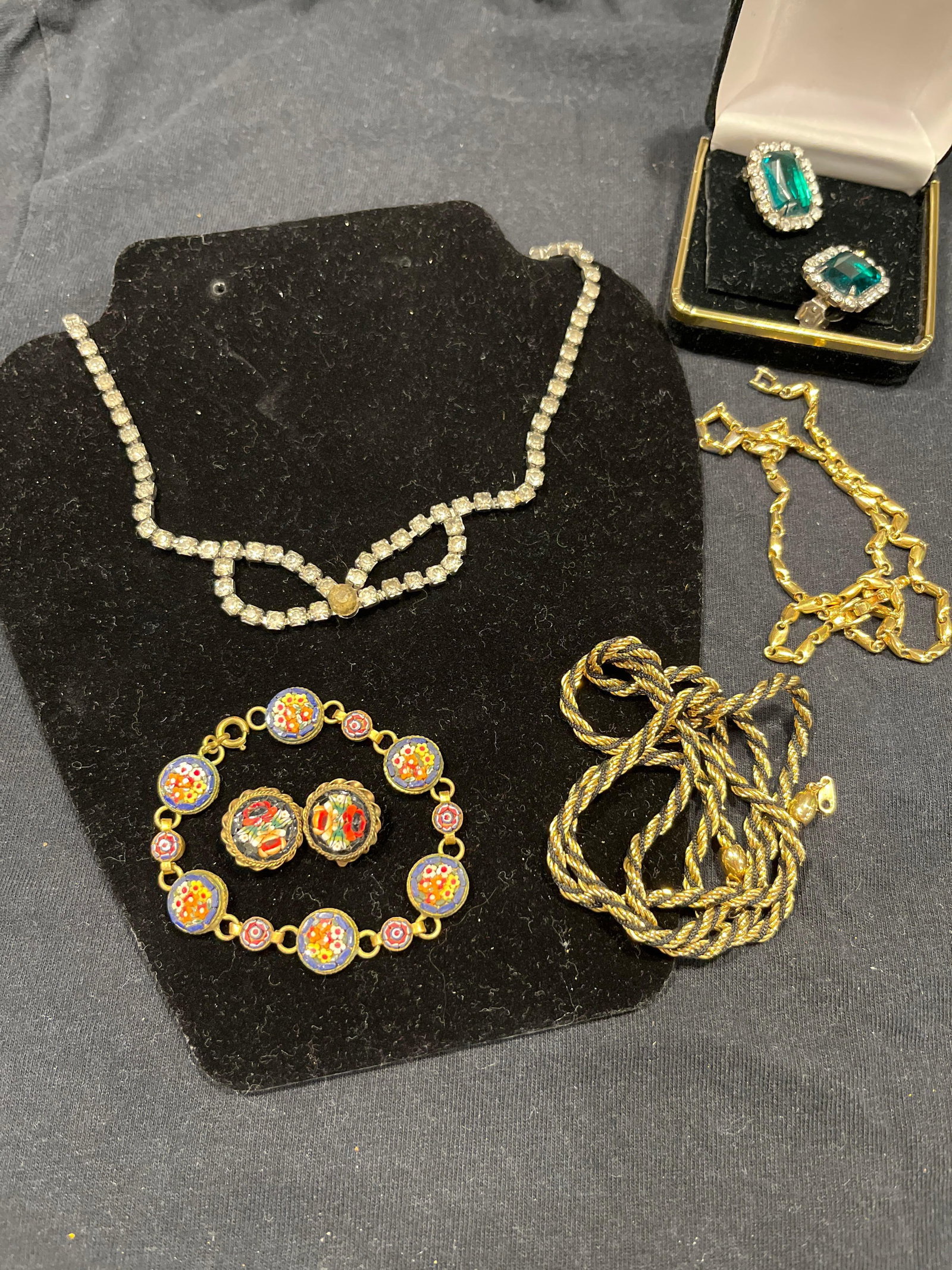 RHINESTONE, TRIFARI, AND MOSAIC JEWELRY (1 of 10)